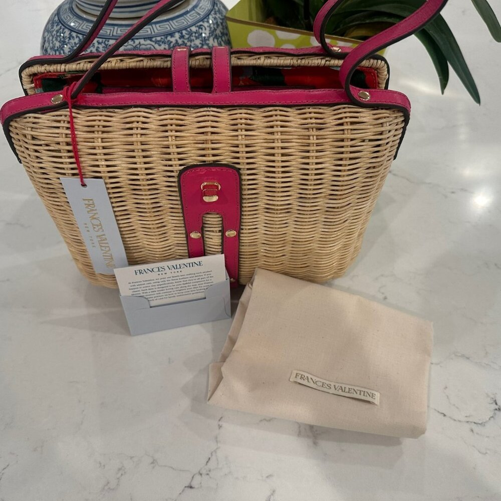 Frances Valentine The Holland Wicker & Leather Satchel - Picture 8 of 11